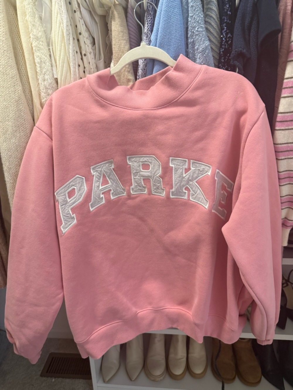 Parke Valentines Day Drop Mockneck Sweatshirt